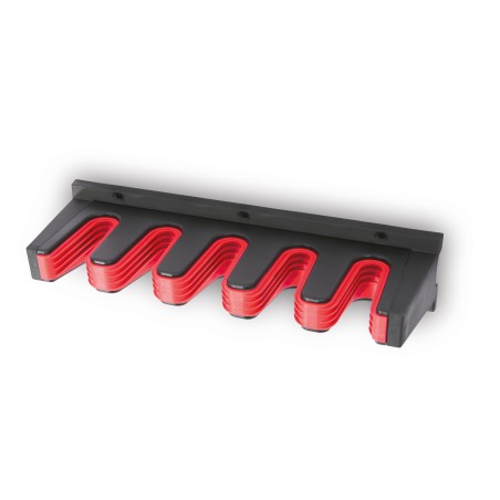 Supporti Ganci per Attrezzi da Garage Officina | 9,8x31x7 cm | Portata 7 Kg | Nero | in Plastica